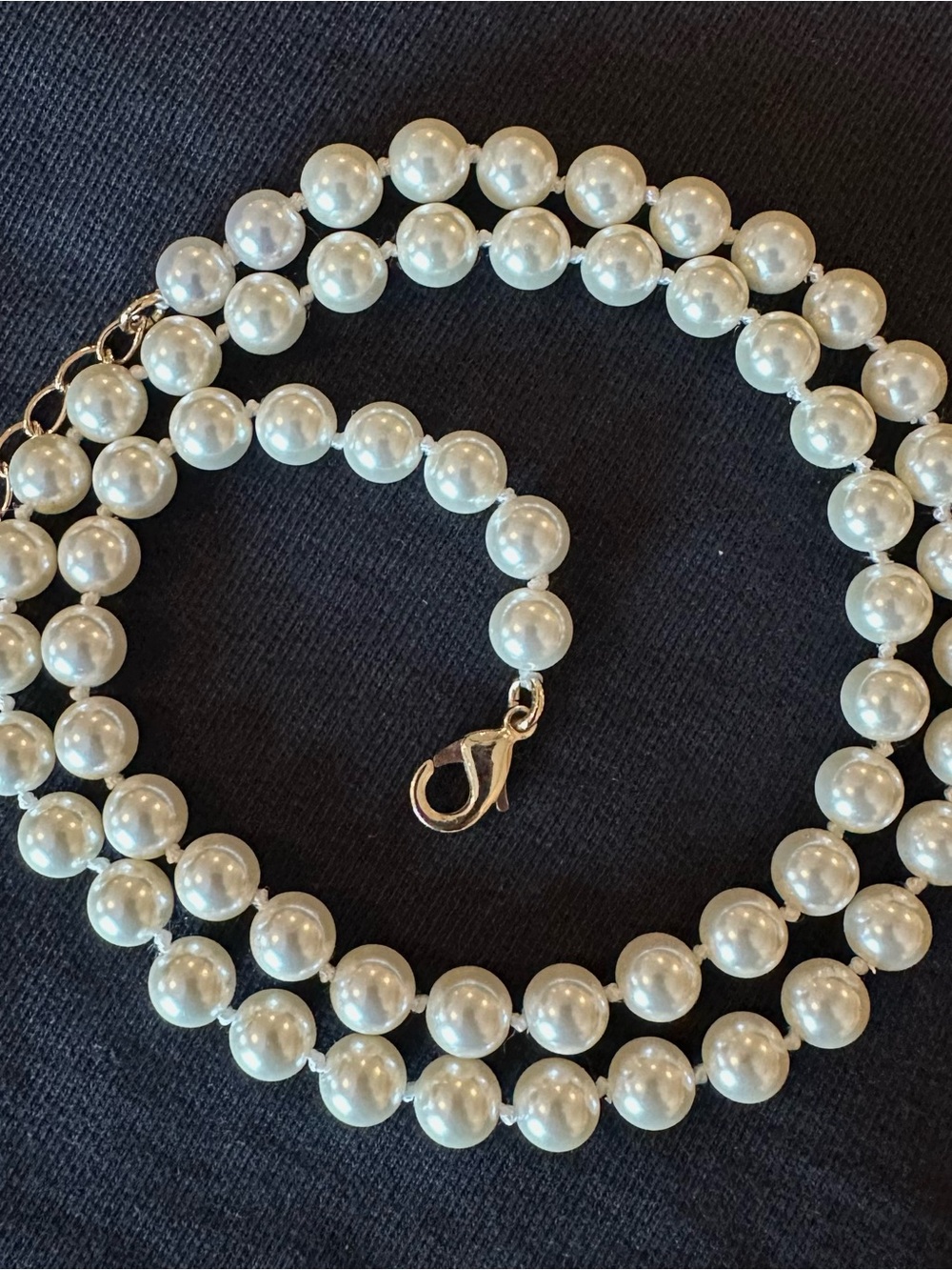 Charter Club Cream Double-Strand Pearl Necklace with Lobster Clasp